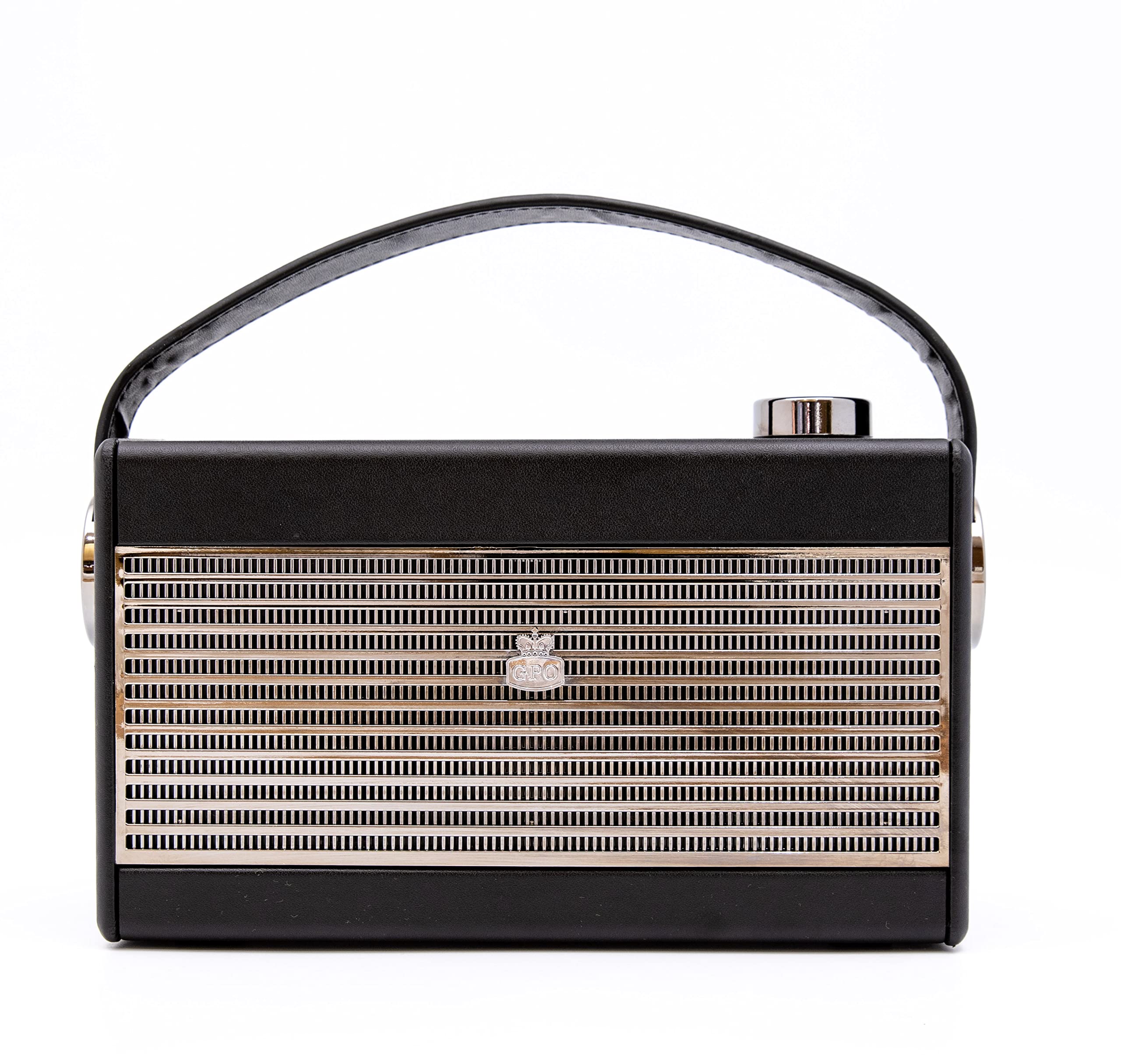 gpo-darcy-retro-analogradio-schwarz-silber-ukw-mw-wecker image 5