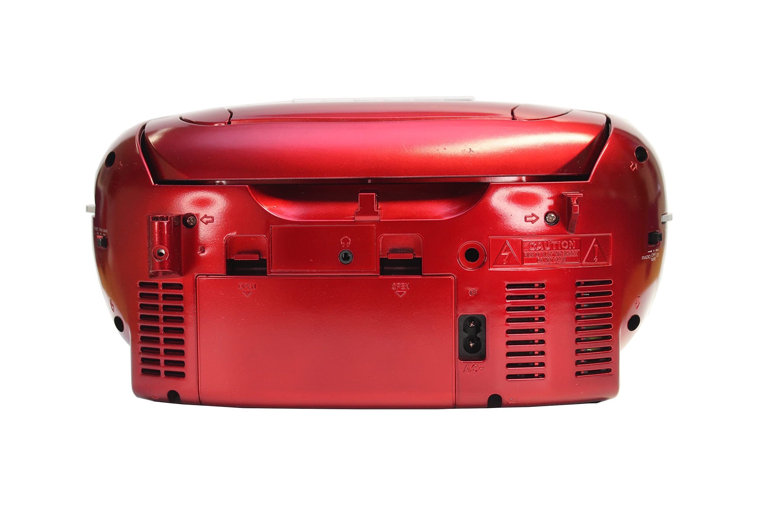 gpo-pcd-299-boombox-radio-cd-kassette-rot-silber-retro image 4