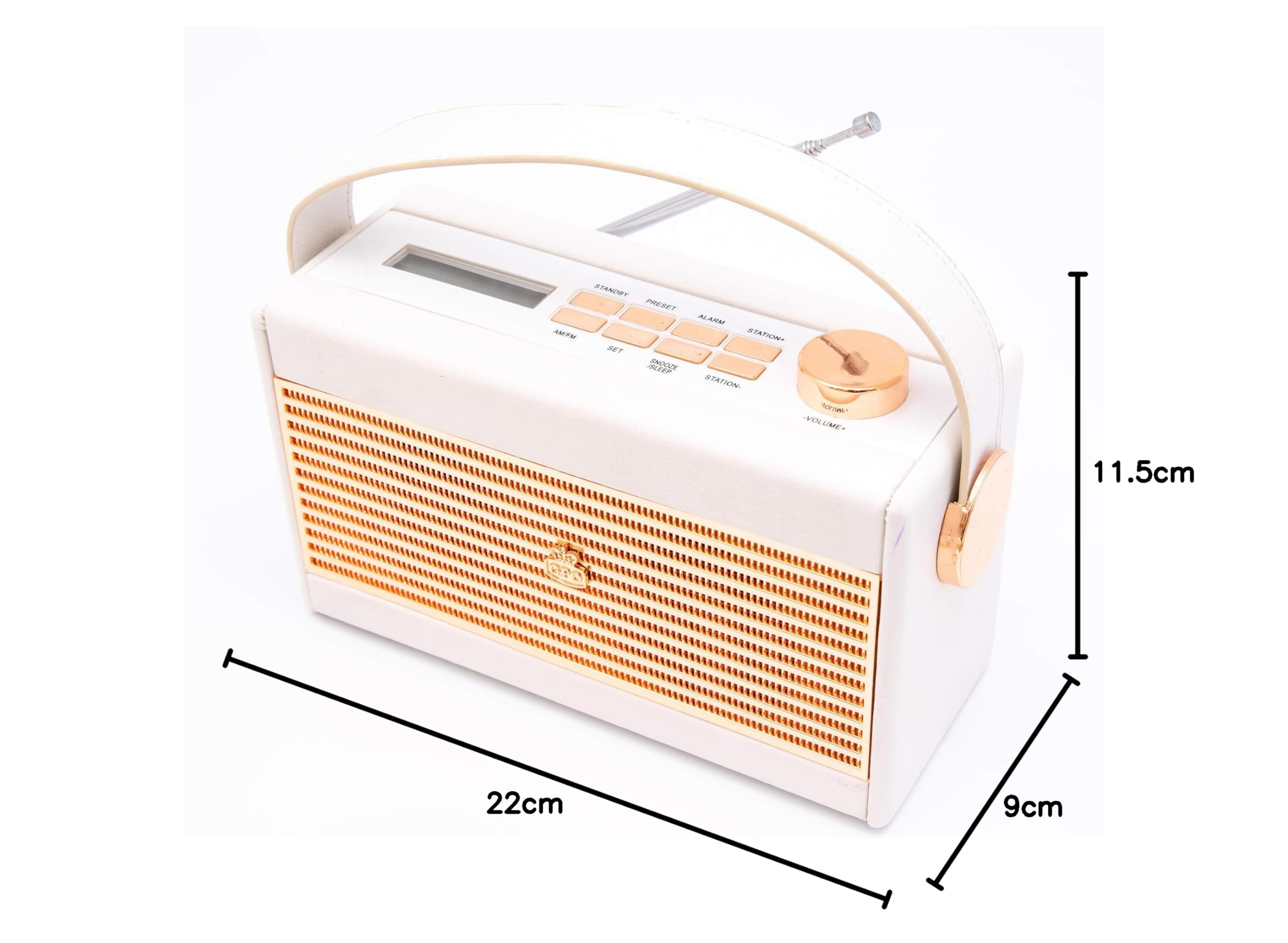 gpo-darcy-retro-radio-tragbar-wei-gold-ukw-mw-mit-wecker image 8