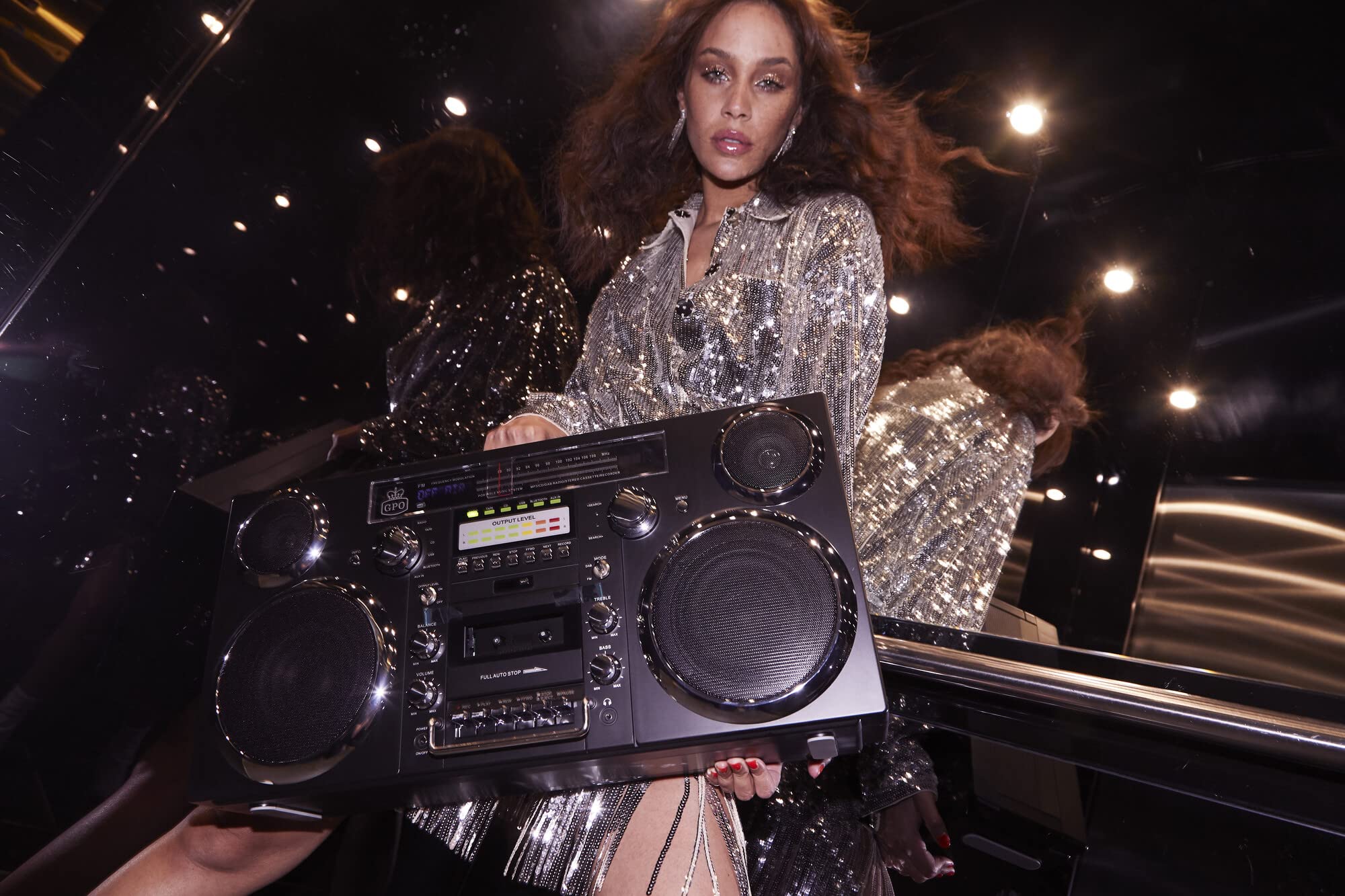 gpo-brooklyn-boombox-schwarz-mit-cd-kassette-und-dab image 2