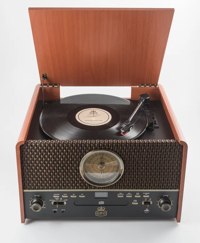 gpo-chesterton-retro-musikanlage-vinyl-cd-kassette-bluetooth image 1