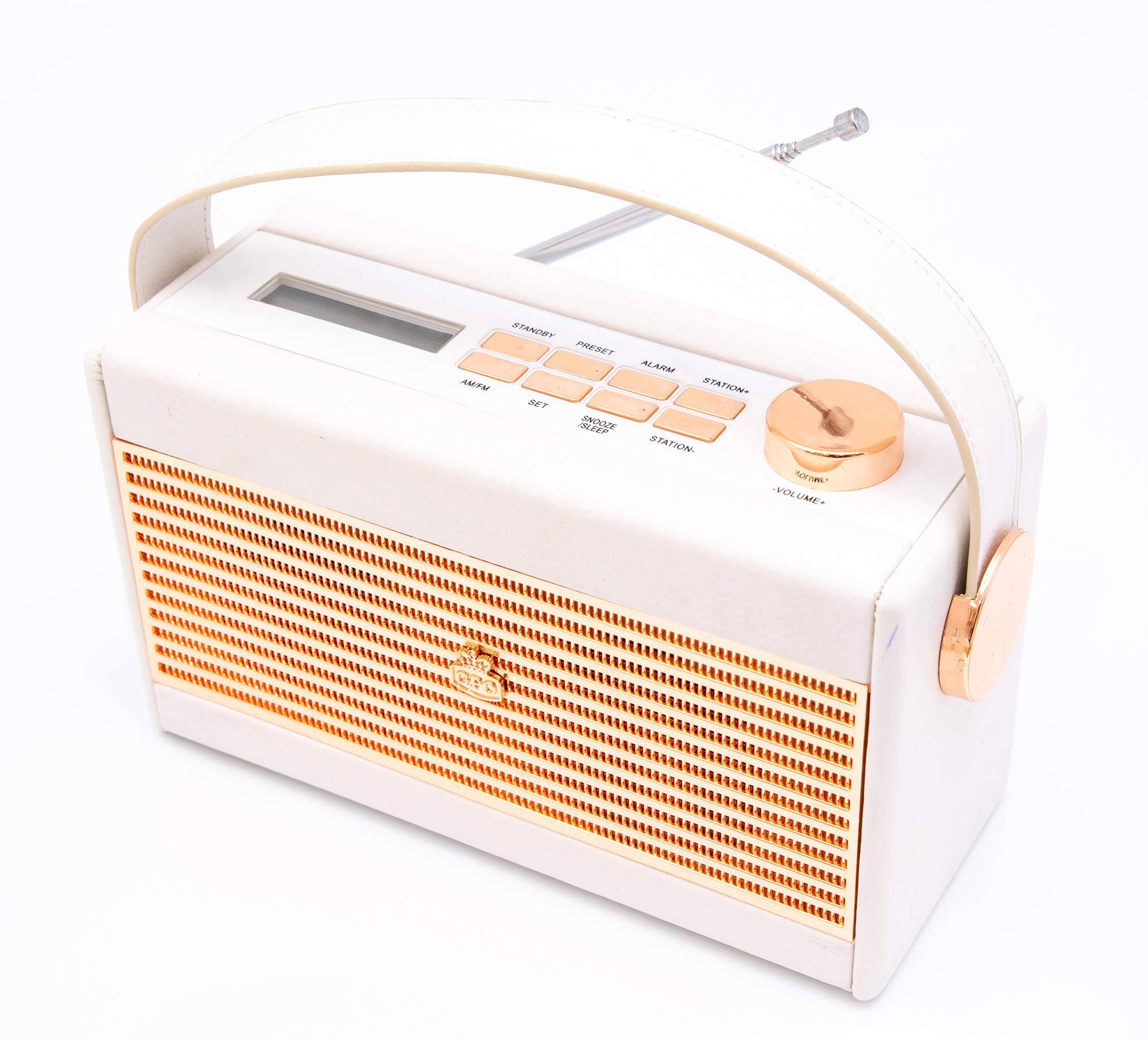 gpo-darcy-retro-radio-tragbar-wei-gold-ukw-mw-mit-wecker image 6
