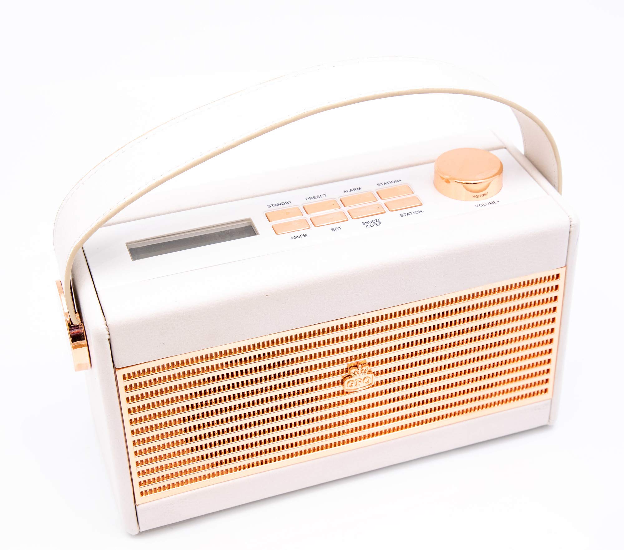 gpo-darcy-retro-radio-tragbar-wei-gold-ukw-mw-mit-wecker image 4