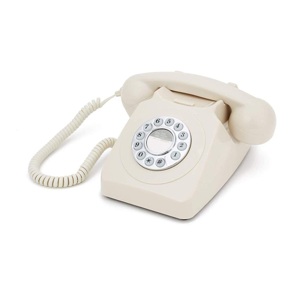 gpo-746-festnetztelefon-retro-tischtelefon-creme-analog image 1