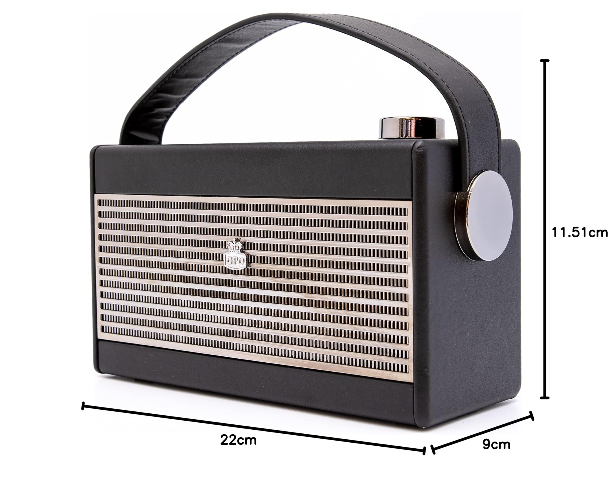 gpo-darcy-retro-analogradio-schwarz-silber-ukw-mw-wecker image 6
