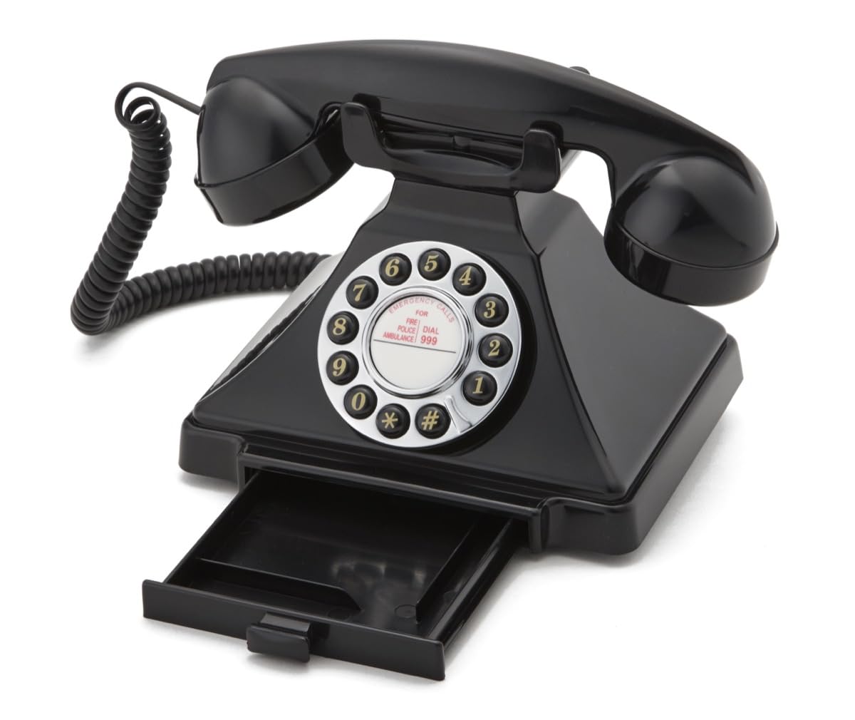 gpo-carrington-1929-retro-telefon-schwarz-mit-schublade image 2