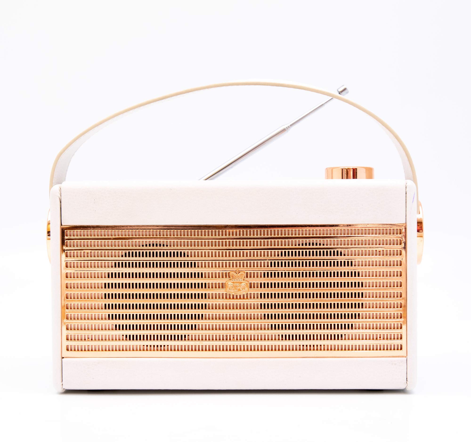 gpo-darcy-retro-radio-tragbar-wei-gold-ukw-mw-mit-wecker image 2